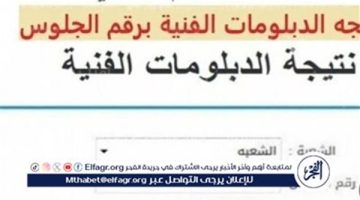 “هــنــــــا بث مباشر” رابط نتيجة الدبلومات الفنية 2024 الدور الثاني برقم الجلوس عبر بوابة التعليم الفني