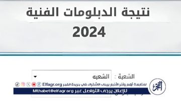 ‘‘ملاحق ثانوي صنايع‘‘ نتيجة الدبلومات الفنية 2024 الدور الثاني.. رابط الاستعلام وخطوات الحصول على النتيجة